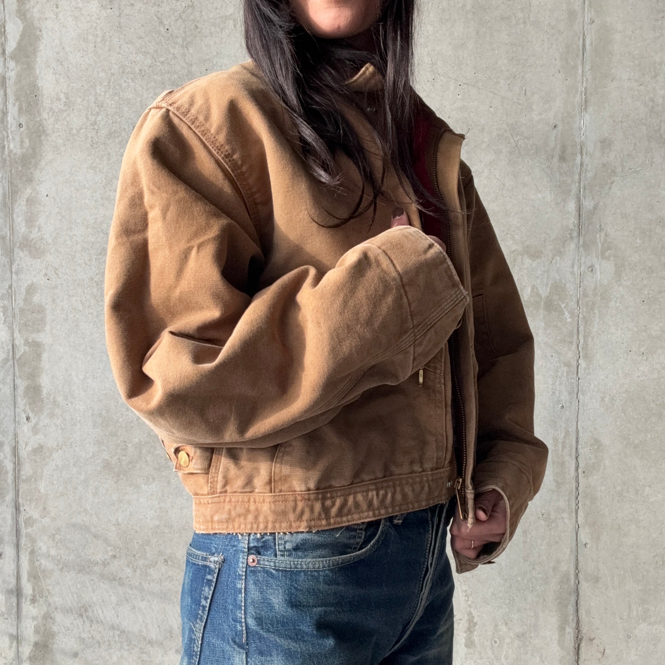 Brown Insulated Carhartt Cropped Jacket