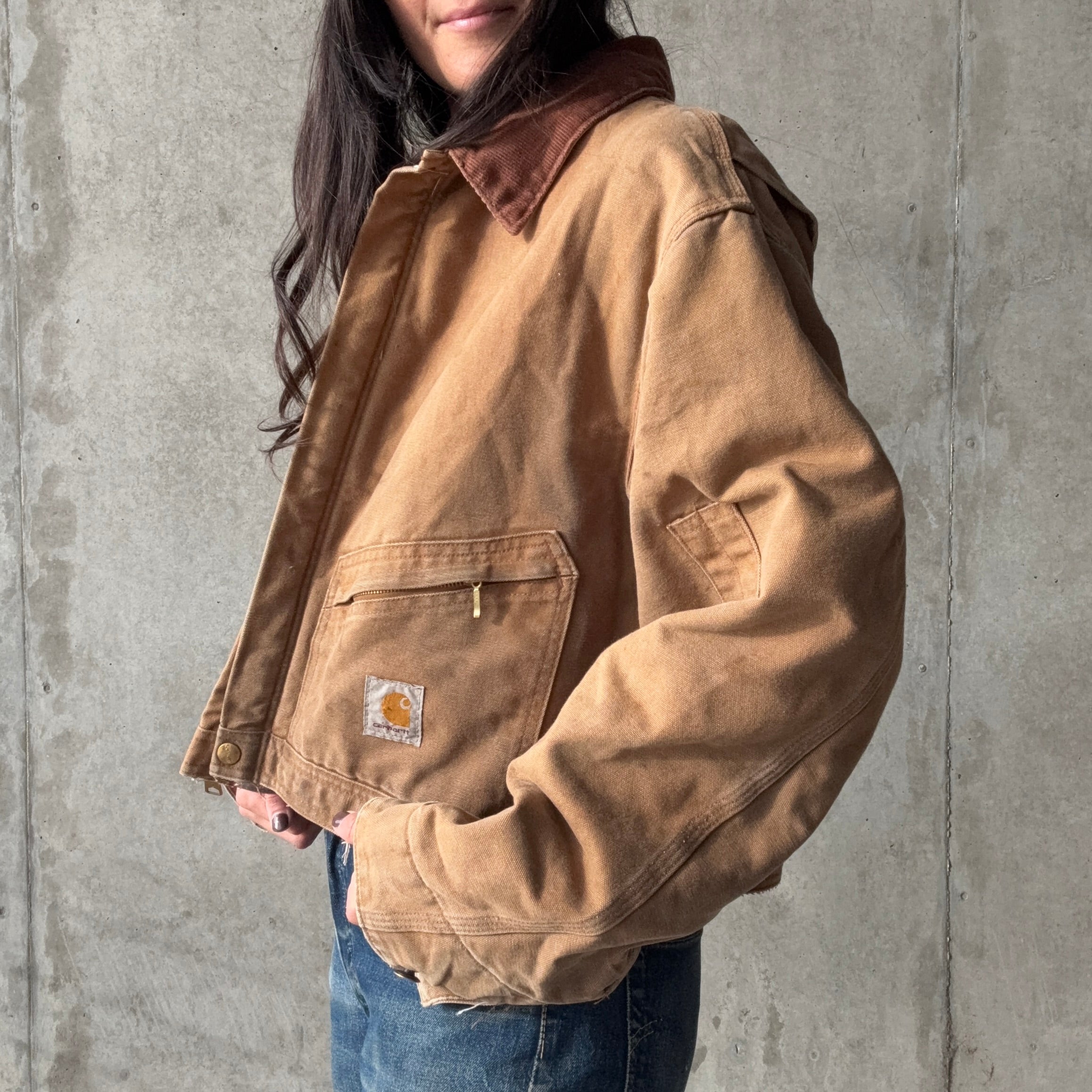 Brown Insulated Carhartt Cropped Jacket