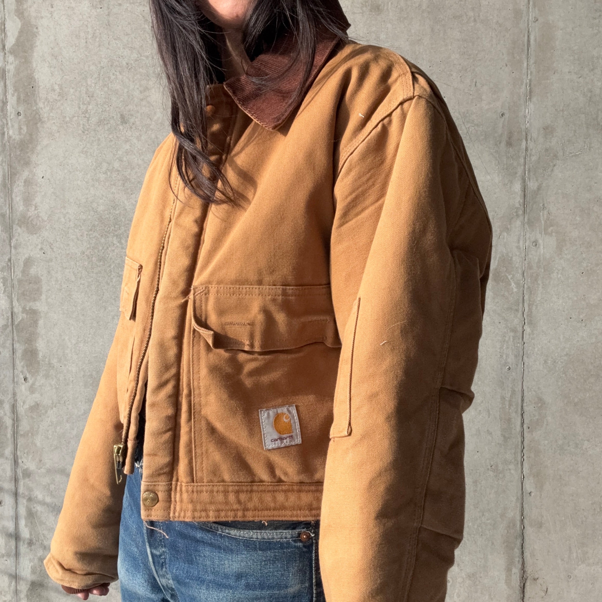 Dark Tan Insulated Carhartt Cropped Jacket