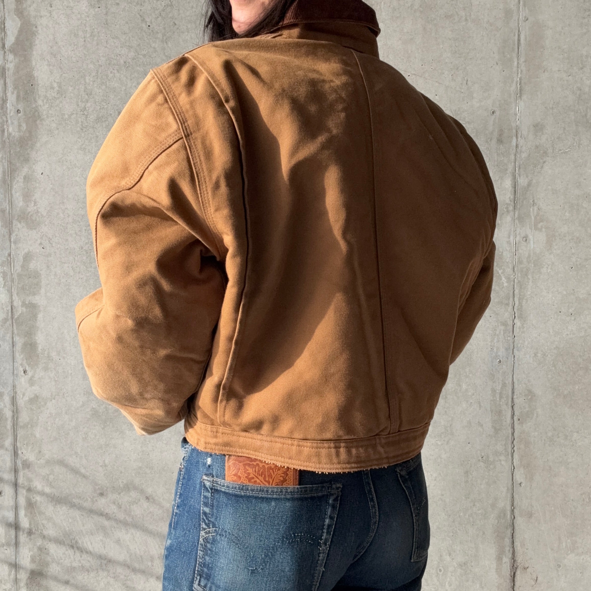 Dark Tan Insulated Carhartt Cropped Jacket