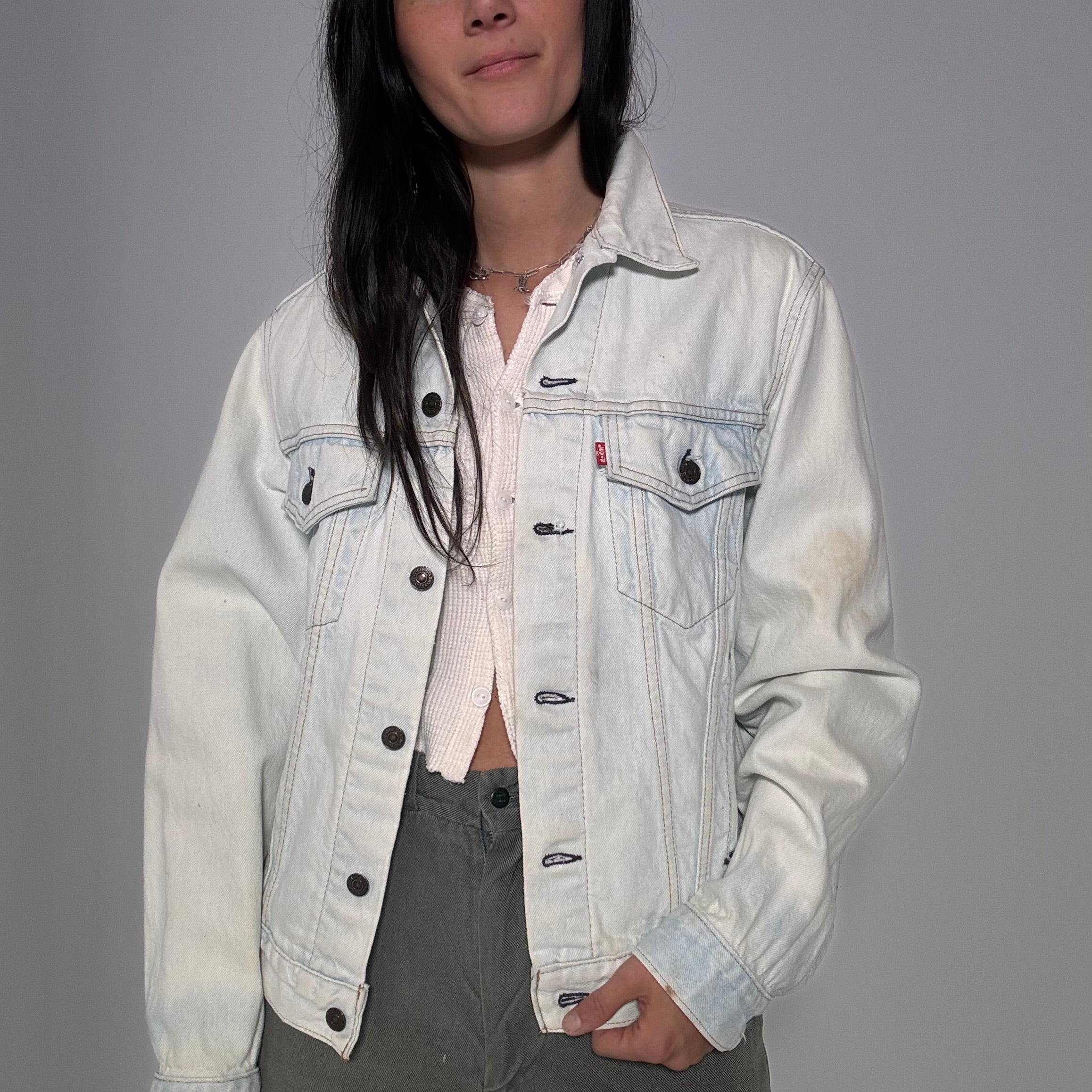 90’s White Wash Levi’s Trucker