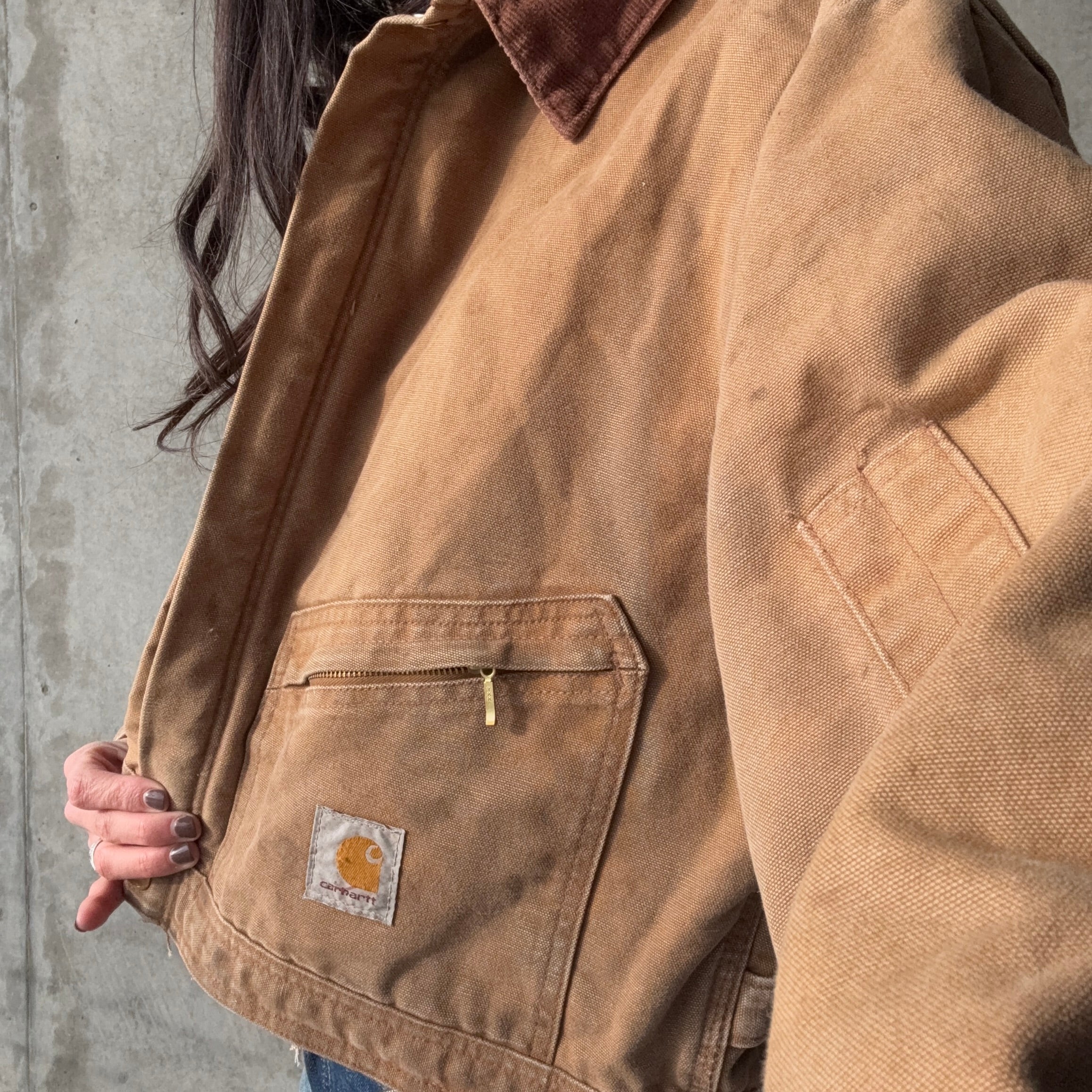 Brown Insulated Carhartt Cropped Jacket