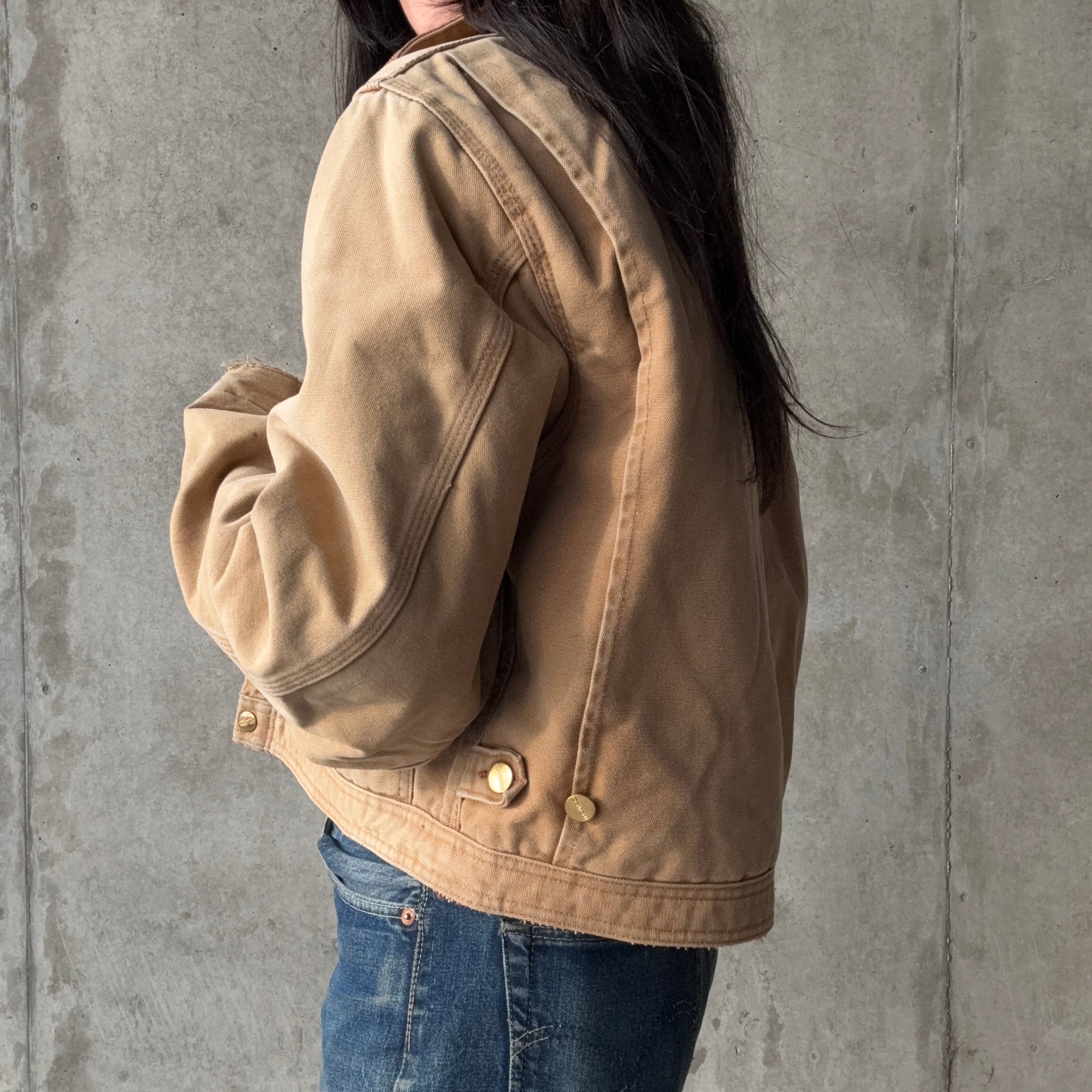 Tan Cropped Insulated Carhartt Jacket